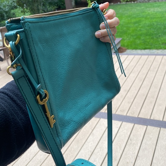 Turquoise, blue, fossil purse, cross body - Picture 2 of 4